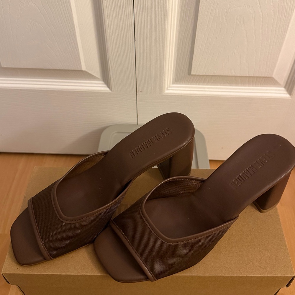 Steve Madden Chocolate Brown Women's Heels/ Mules